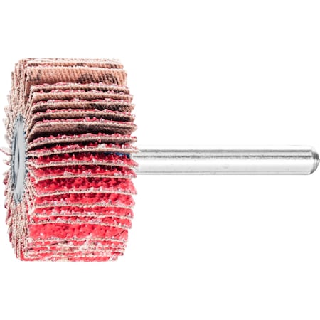 Pferd 1-1/2" x 1" Mounted Flap Wheel - 1/4" Shank - Ceramic Oxide - 40 Grit 45284